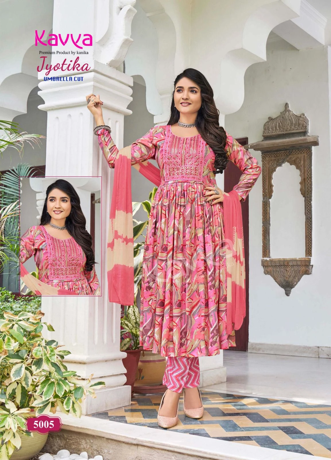 Kavya Jyotika Vol 5 Capsule Foil Print Wholesale Readymade Salwar Suit Catalog — Wholesale Readymade Suit, Kavya wholesale from Surat - Gallery Image 6